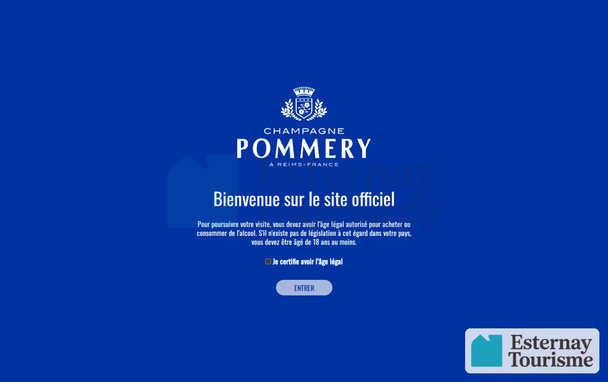 Capture : Accueil - Champagne Pommery